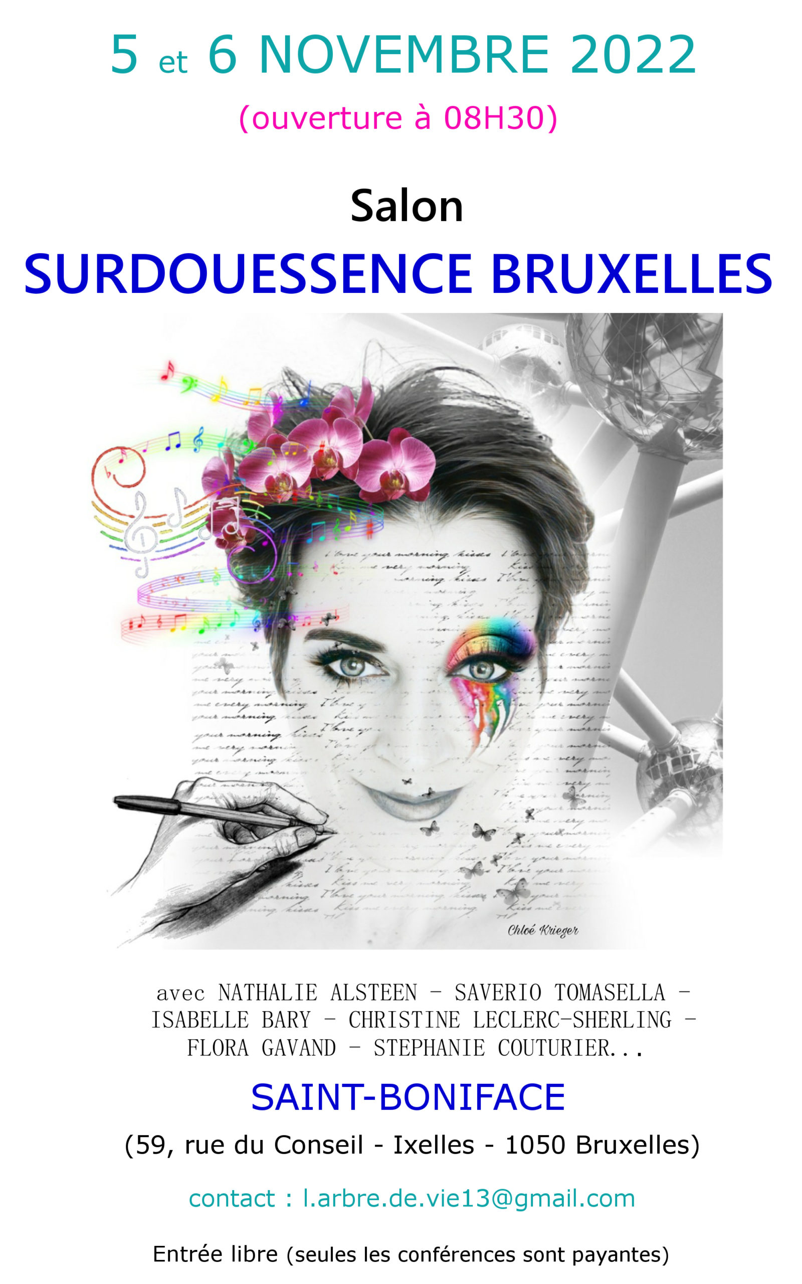 Affiche Salon Surdouessence Bruxelles 2022
